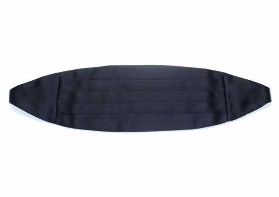 CM-107 Cummerbund in materiale premium rivestito in seta, blu navy