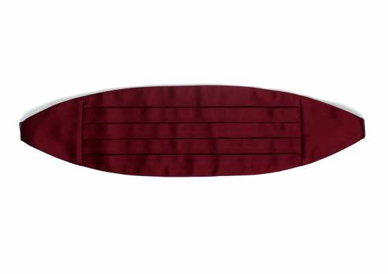 CM-510 Cummerbund con rivestimento in seta pregiata, bordeaux