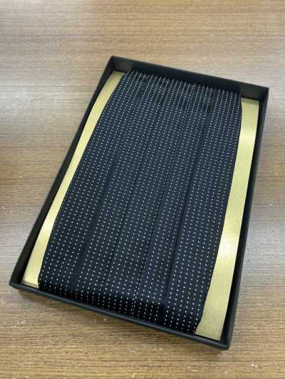 CM-620 Fascia da smoking in seta, pois glitter neri