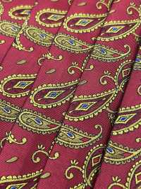 CM-951 Fascia In Seta Con Motivo Paisley Rosso[Accessori Formali] Sottofoto