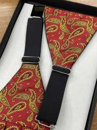 CM-951 Fascia In Seta Con Motivo Paisley Rosso[Accessori Formali] Sottofoto