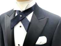 CT-107 Cravatta Incrociata Scialle Etichetta Seta Blu[Accessori Formali] Yamamoto(EXCY) Sottofoto