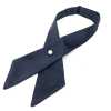 CT-107 Cravatta Incrociata Scialle Etichetta Seta Blu