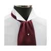 FAS-922 Cravatta Ascot Color Vino Rosso Con Puntini Bianchi
