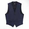 HLV-01 Gilet In Lino Harrisons, Blu Navy