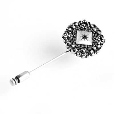 LP-01 Spilla da revers in stile antico Argento antico