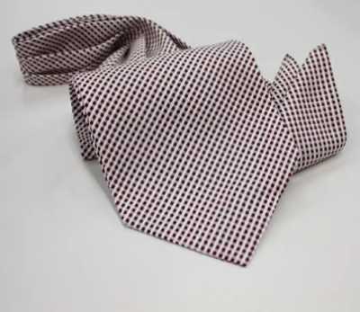 MS-402 Set di cravatta ascot annodata a mano e fazzoletto da taschino, bordeaux