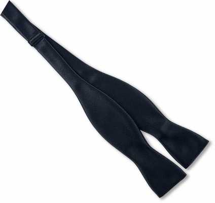 MT-100 Papillon annodato a mano realizzato in autentico habutae di seta, qualità premium, blu navy
