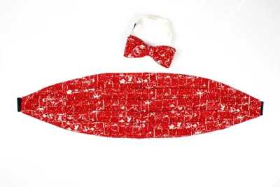 NBF-5 Papillon realizzato in tessuto Nishijin-ori, rosso New York