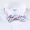 RBF-6258-77 Papillon casual a righe a matita bianco/rosso