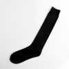 S-04 100% Seta Tessuto Usato Zappe Lunghe Nero