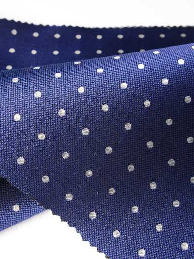 S-602 Tessuto formale a pois Yamanashi Fujiyoshida Blu
