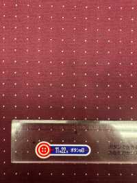 S-922 [outlet] Yamanashi Fujiyoshida 100% Seta Pin Dot Rosso Vino Rosso Scuro[Tessile] Yamamoto(EXCY) Sottofoto