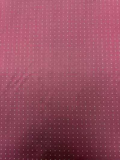 S-922 [Outlet] Yamanashi Fujiyoshida 100% seta con motivo a pois fini bordeaux