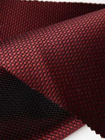 S-987 Tessuto formale a motivo piqué Yamanashi Fujiyoshida rosso vino