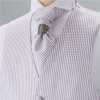 V-21 Gilet formale Made in Japan, motivo a quadri, viola