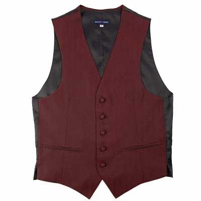V-23 Gilet formale Made in Giappone spigato bordeaux