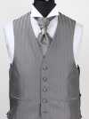 V-24 Gilet Formale Made In Japan Herringbone Silver