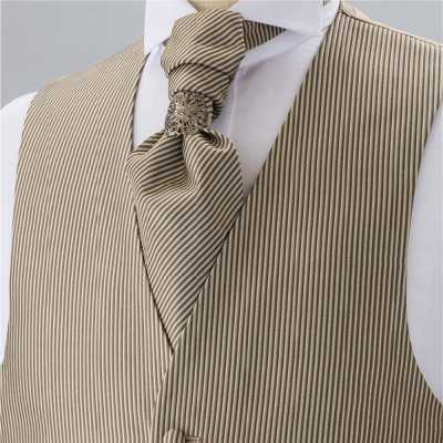 V-3004 Gilet formale Made in Japan a righe oro