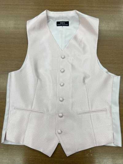 V-984(旧) Gilet formale, jacquard di seta, motivo kanoko, rosa