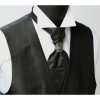 V-998B Gilet Formale Realizzato In Giappone, Nero, Argento, Minuscolo