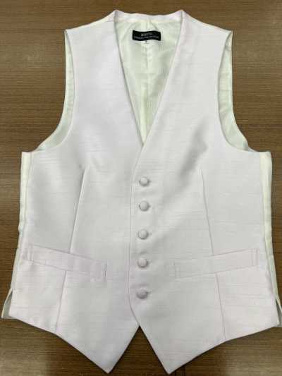 V-SPI Gilet elegante rosa realizzato in shantung satinato sul retro