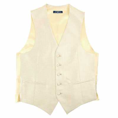 VANNERS-V-011 VANNERS Gilet elegante a pied de poule oro champagne