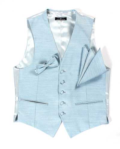 VANNERS-V-31 Gilet realizzato con tessuto VANNERS, motivo a pois, jacquard effetto denim, blu indaco