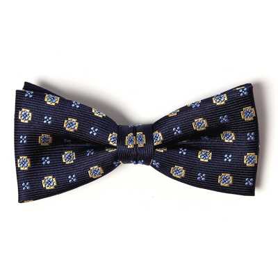 VBF-34 Papillon realizzato in tessuto VANNERS, motivo piccolo, blu navy