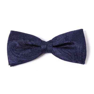 VBF-37 Papillon realizzato con tessuto VANNERS, fantasia paisley, blu navy