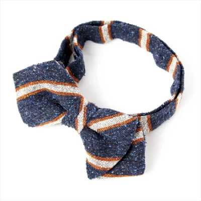 VANNERS Papillon regimental in seta nep blu navy