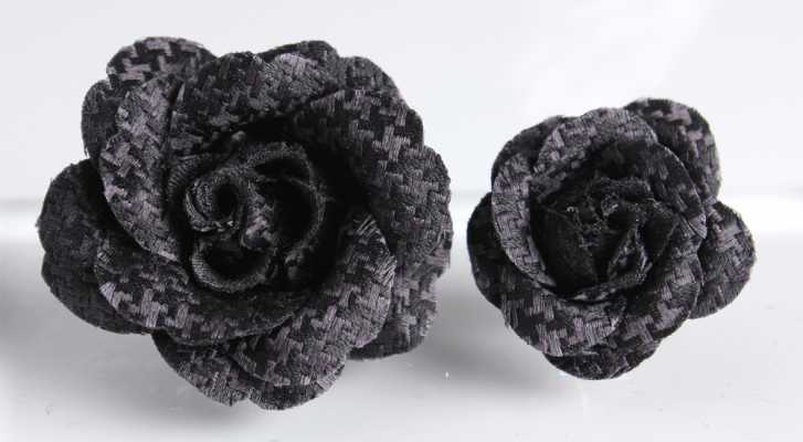 VBTA-08 VANNERS Boutonnière pied de poule nero