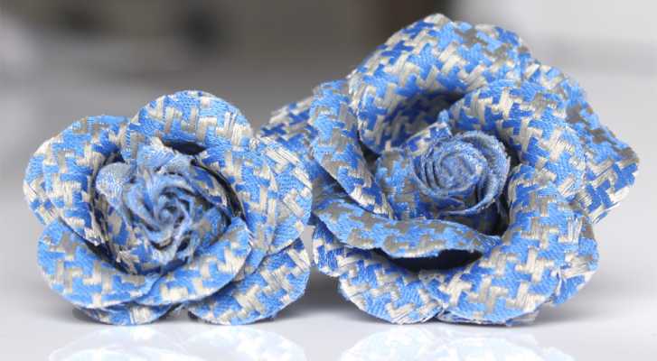 VBTA-12 VANNERS Boutonniere pied de poule azzurro cielo