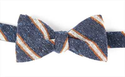 VMT-25 VANNERS Papillon regimental in seta nep annodato a mano blu navy