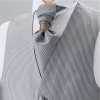 YT-3005 Made In Japan Jacquard Ascot Tie (Euro Tie) Grigio A Righe