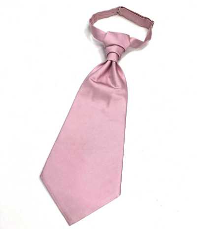YT-987P Cravatta ascot (cravatta euro) in raso di seta rosa, prodotto in Giappone