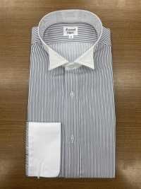 クレリックシャツ Camicia Formale A Righe Clericali Con Colletto Ad Ala[Accessori Formali] Yamamoto(EXCY) Sottofoto