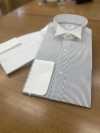 クレリックシャツ Camicia Formale A Righe Clericali Con Colletto Ad Ala