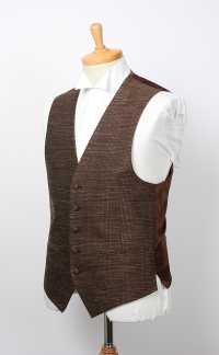 VANNERS-V-041 VANNERS Gilet In Tessuto A Tre Vie Glen Plaid Brown[Accessori Formali] Yamamoto(EXCY) Sottofoto