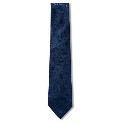 VANNERS Cravatta In Seta Paisley Blu Navy