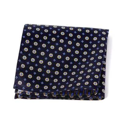 VCF-34 Fazzoletto da taschino in tessuto VANNERS, con fantasia, blu navy