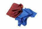 PNC-3 Fazzoletto da collo, seta stampata italiana, piccolo motivo floreale, blu/rosso vino
