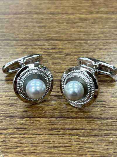3002 Gemelli con perla nera in argento