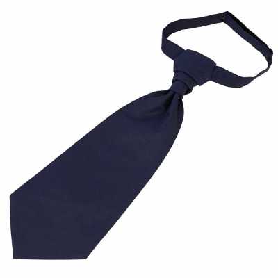 YT-304 Cravatta ascot in seta giapponese (Euro Tie), motivo Komon, blu navy