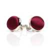 CUFF-V02 Gemelli rivestiti realizzati con tessuto in seta VANNERS, vinaccia