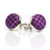 CUFF-V14 VANNERS Polsini In Tessuto Di Seta Con Motivo Pied De Poule Viola