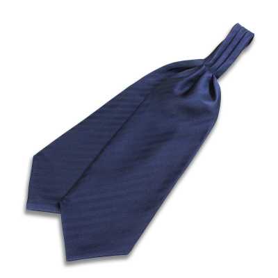 VAS-48 VANNERS Cravatta ascot in seta spigato blu navy