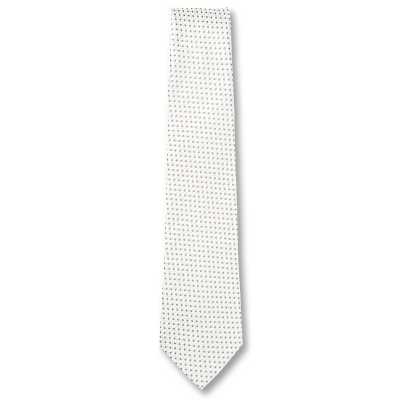 NE-902 Cravatta formale Made in Japan, a pois, bianco sporco