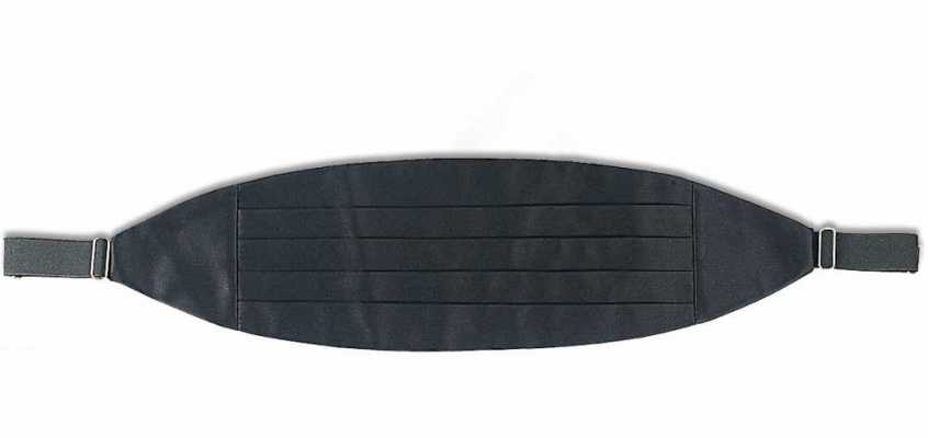 CM-101 Fascia da smoking nera di alta qualità realizzata in vera seta