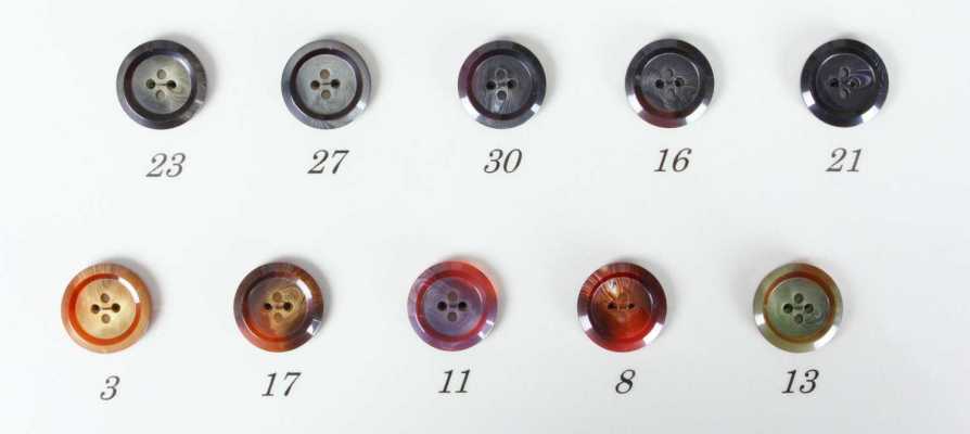 667 Bottone in poliestere prodotto in Italia per abiti e giacche